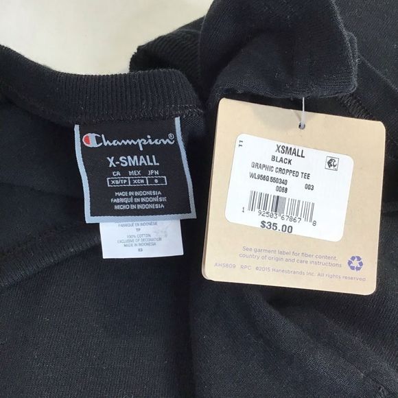 New Champion Heritage Script Logo Cropped T Shirt - Picture 4 of 7